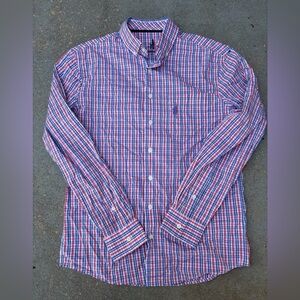 johnnie-O Red and Blue Checkered Shirt